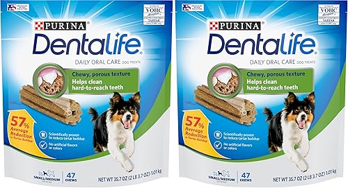 Miniatura 3 de Purina DentaLife Daily Oral Care - Golosinas para perros pequeñas/medianas, (4) bolsas de 10