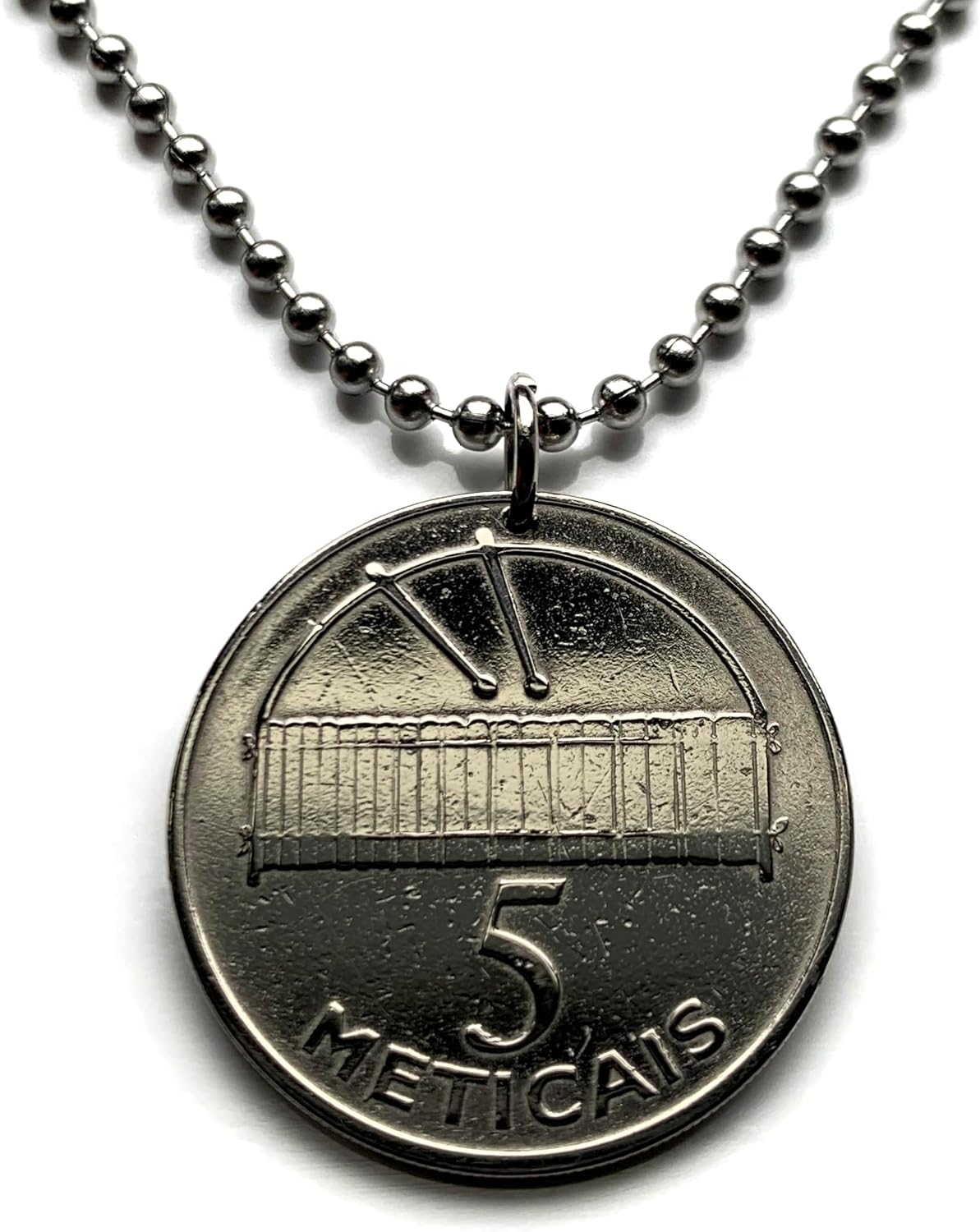2006 Mozambique 5 Meticas coin pendant timbila Xylophone mbila Chopi people gulu dibinda ngomi mgodo Mzeno Zavala Inhambane Province Chichopi Bantu Chitonga Zambezi Maputo Matola Nampula Beira n003969