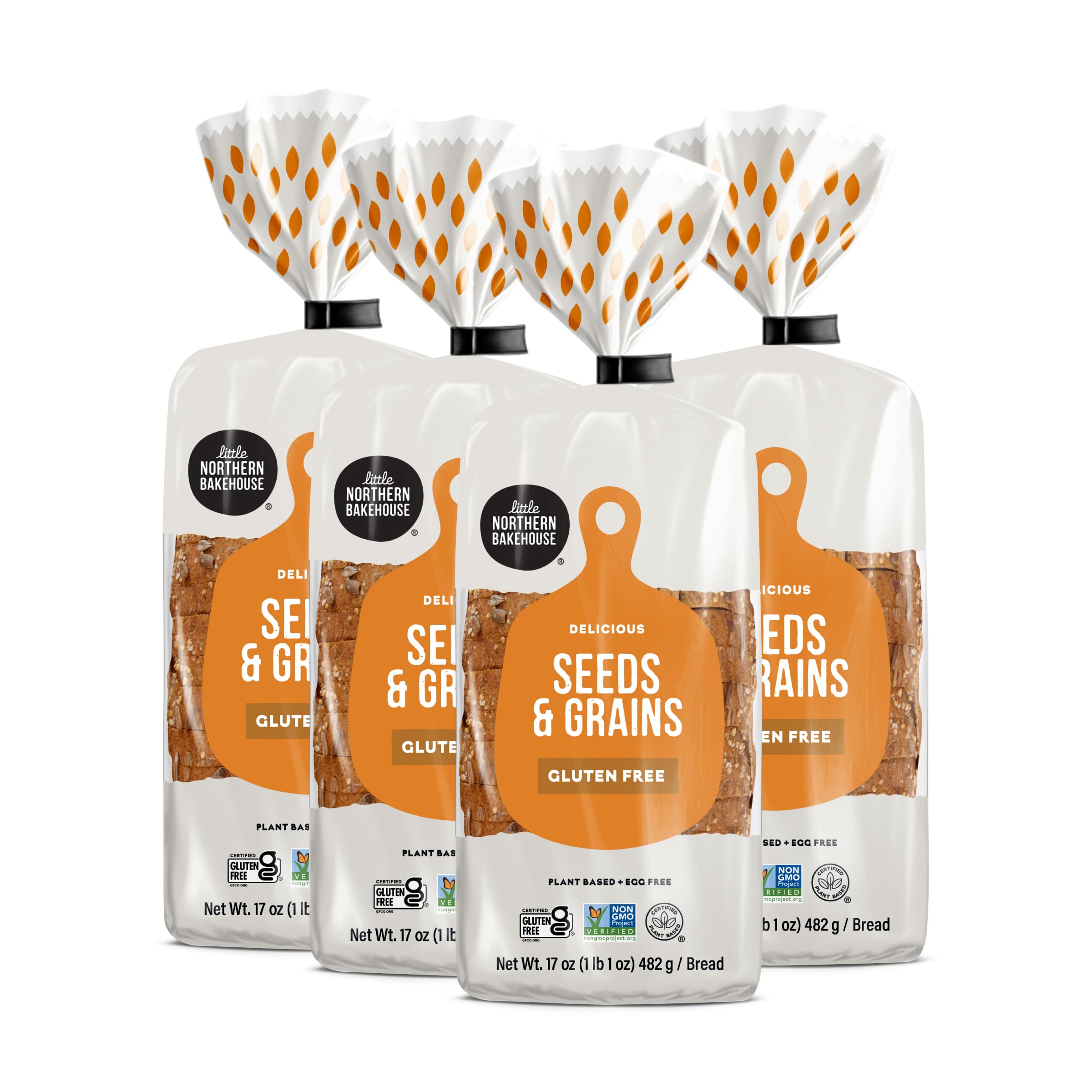 Seeds & Grains Gluten Free Bread by Little Northern Bakehouse – 17 Ounce (Pack of 4)