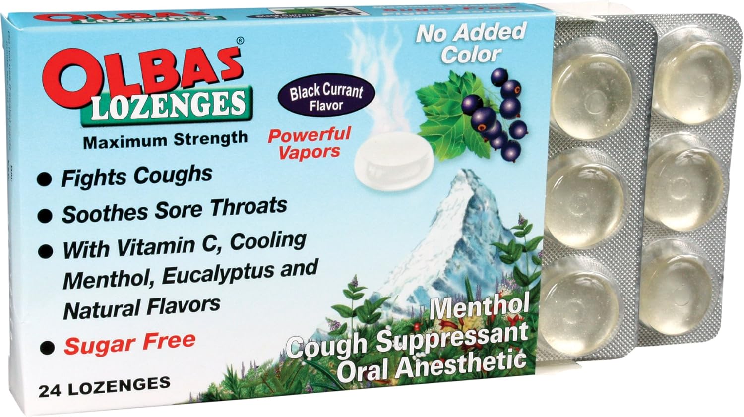 Olbas Sugar Free Cough Drops Lozenges, 24 Count Health