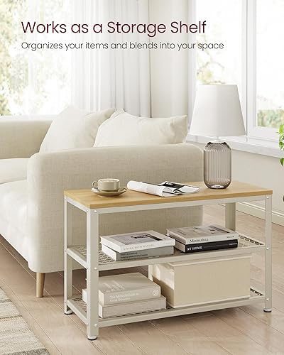 Miniatura 62 de VASAGLE - Zapatero de 3 niveles, estantes de almacenamiento de 39,4 pulgadas de largo, para entrada, sala de estar, pasillo, muebles de acento, café