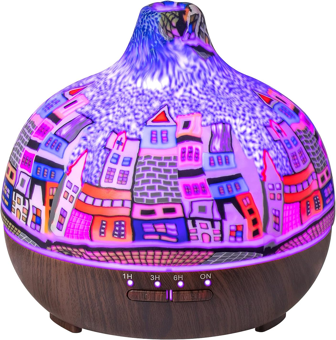 GXZOCK 100ml Essential Oil Diffusers, Aromatherapy Diffusers with 7 Colorful LED Lights, Adjustable Mist Mode, Aroma Diffuser, Waterless Auto Shut-Off Humidifiers, for Home, Yoga, Office, Spa, Room