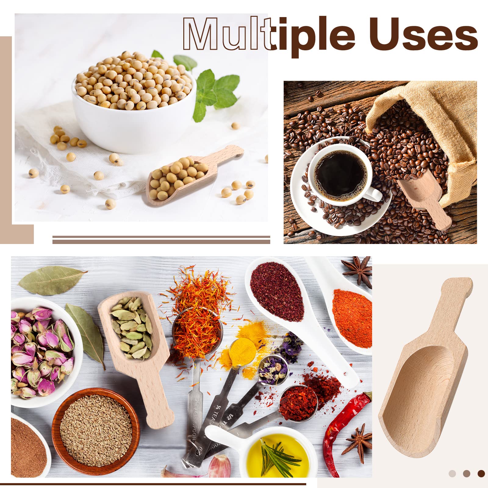 Lot De 2 Cuillères à Café En Bois Pour Petites Cuillères En Bois