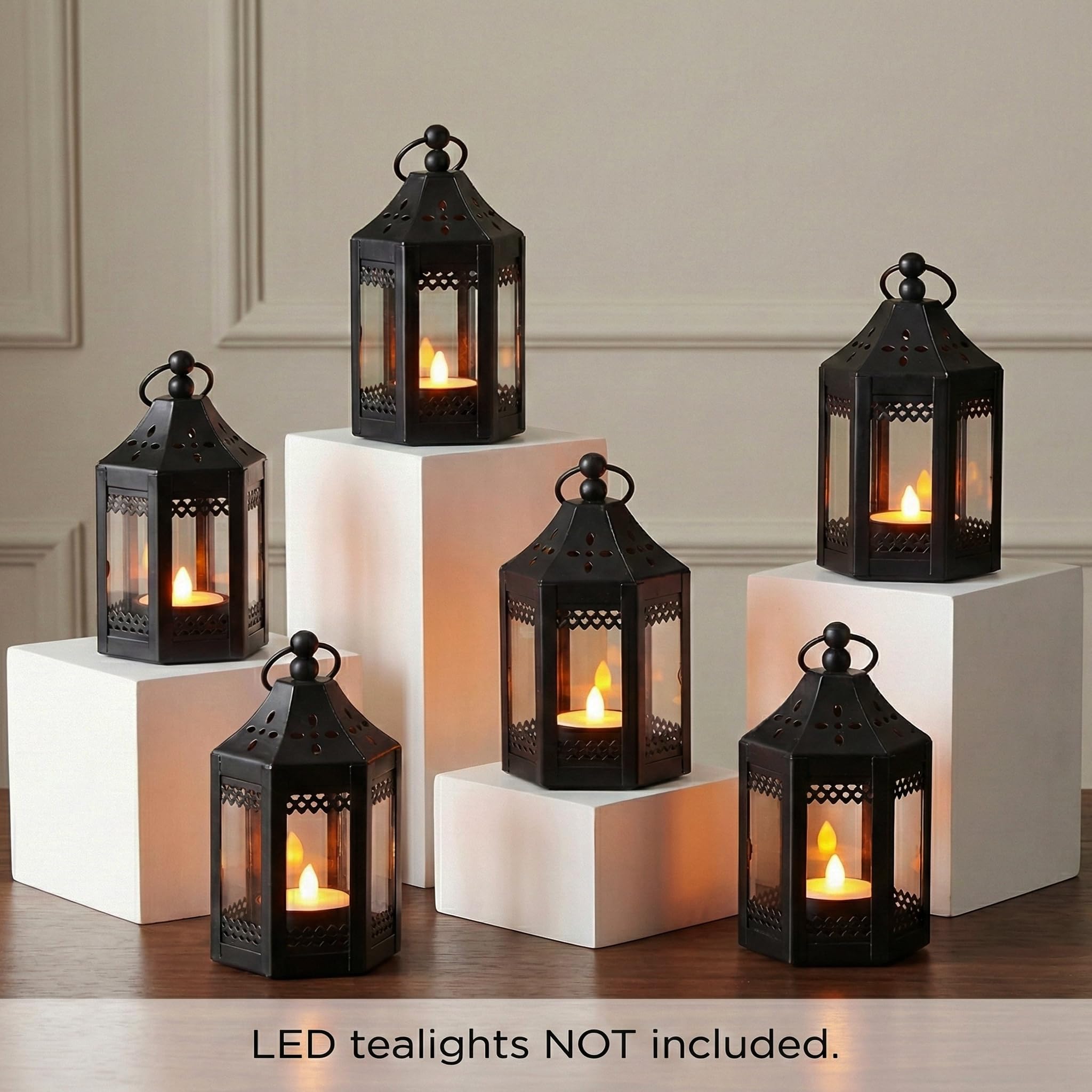 Amazon.com: Vela Lanterns Tea Light Candle Holders, Mini Table