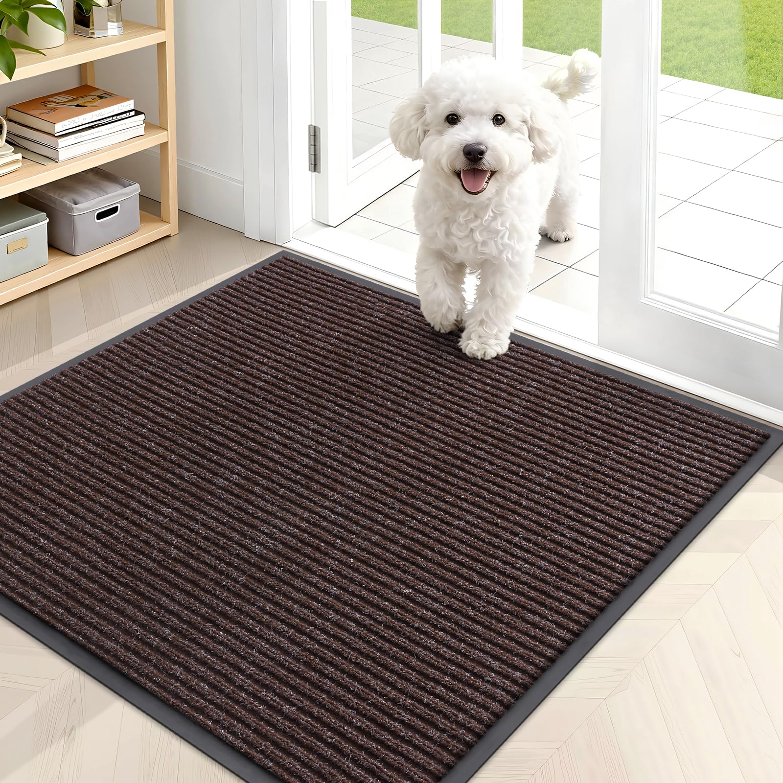 OLANLY Front Door Mat Indoor Outdoor Entrance, Waterproof Heavy Duty Doormat, Fade Resistant, Low Profile, Easy Clean Patio Porch Welcome Floor Mats for Entry, 29.5x17, Beige — view 137