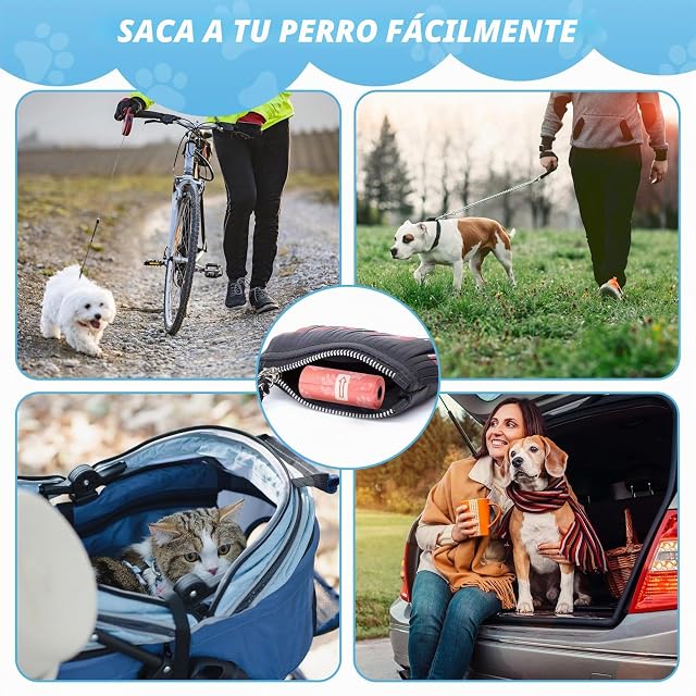 Foto 7 de 7 de Withosent 600PCS Bolsas Caca Perro, 40 Rollos Bolsas Excrementos Perros con Porta Bolsas Caca Perro