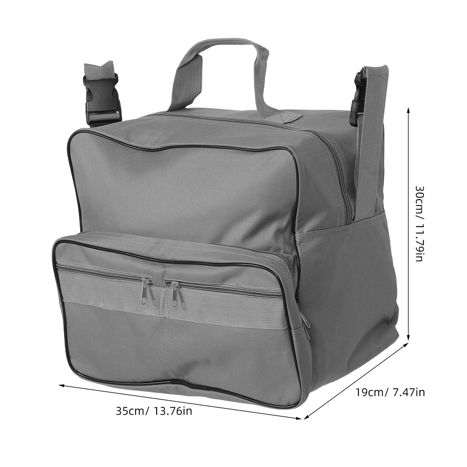 Borsa Portaoggetti per Sedia a Rotelle 35X19X30 CM Organizer Laterale Tasche Esterne e Portabicchieri Zaino da Appendere per Sedie Elettriche e Passeggini per Viaggi e Uso