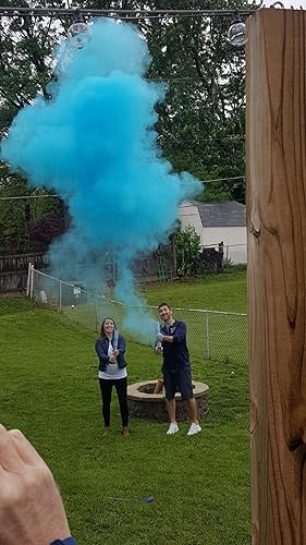 Miniatura 6 de Gender Reveal Surprise – Paquete de cañón de polvo azul para revelación de género – Cañón de polvo azul fácil de usar para fiestas de revelación de
