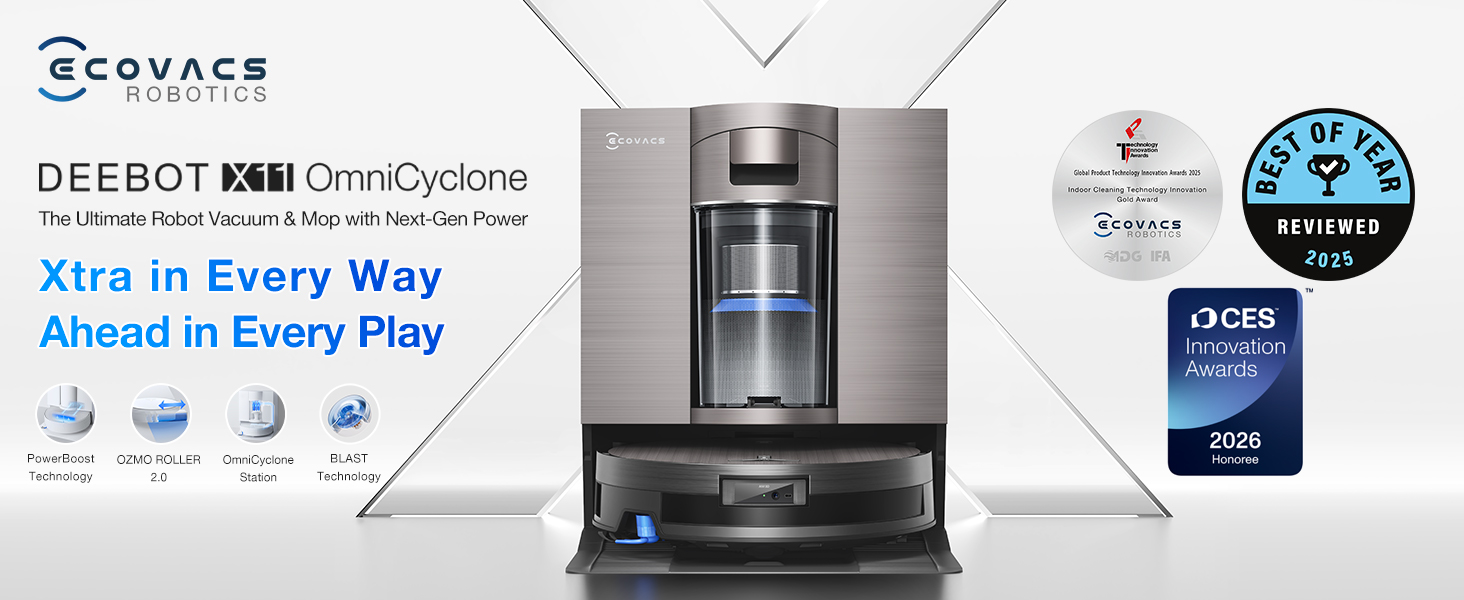 ECOVACS(エコバックス)DEEBOT X11 OmniCyclone Amazon.com - ECOVACS DEEBOT X11 OmniCyclone Robot Vacuum and Mop