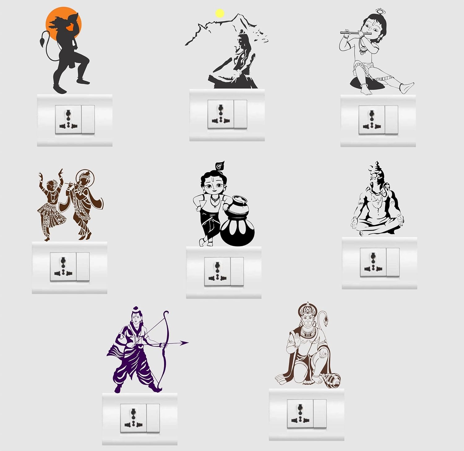 Buy Asmi Collections God Wall Stickers for Light Switches Online at Low