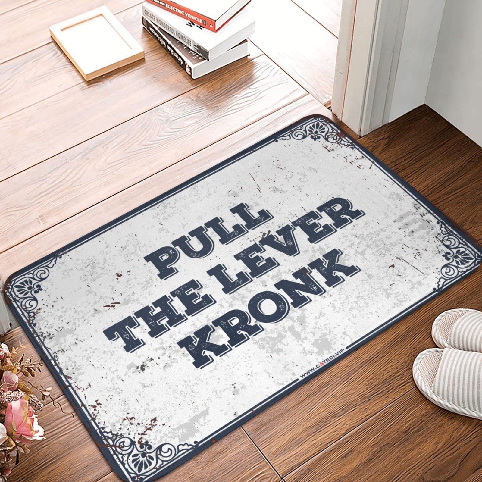 Tapis de porte unique Kronk pour entrée de bar vintage 65x90 cm
