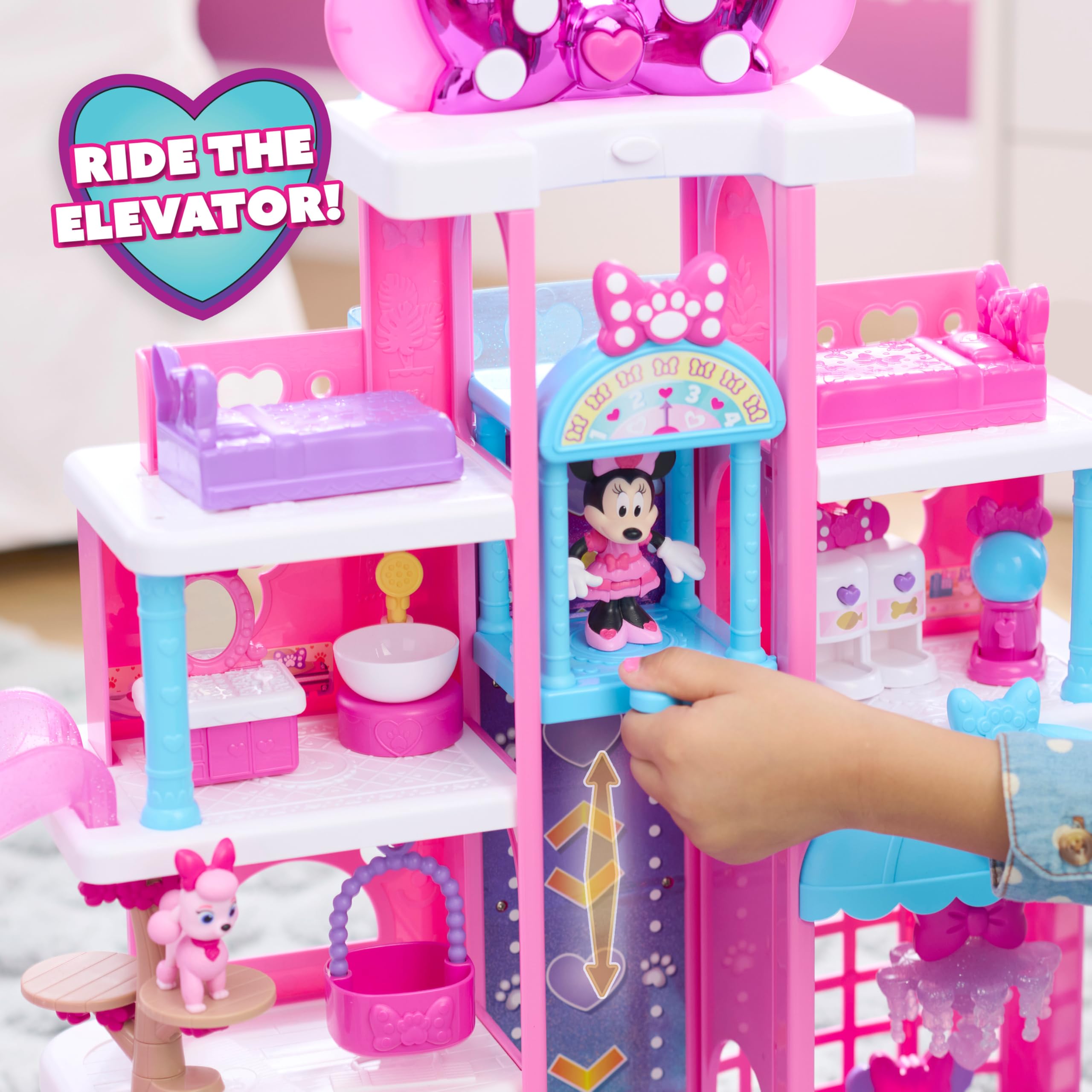 Just Play Disney Jr. Minnie Mouse - Set da gioco per animali domestici, 50 cm, 23 pezzi inclusi, dai 3 anni in su