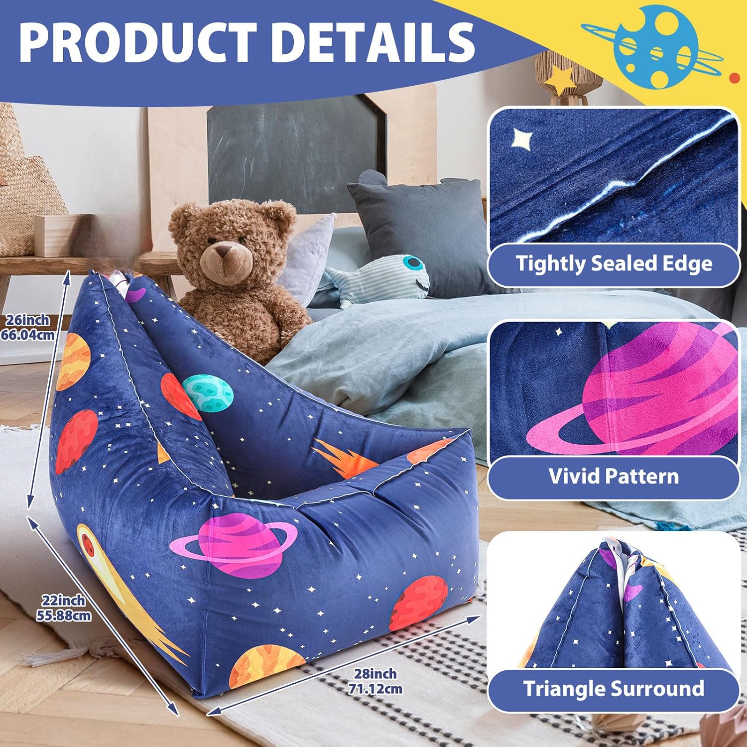 Meonum Sensory Chair for Kids with Autism Inflatable Peapod Autism Toys Space Calming Down Classroom Corner Sensory Chair Toy for Autistic Children Includes Electric Air Pump