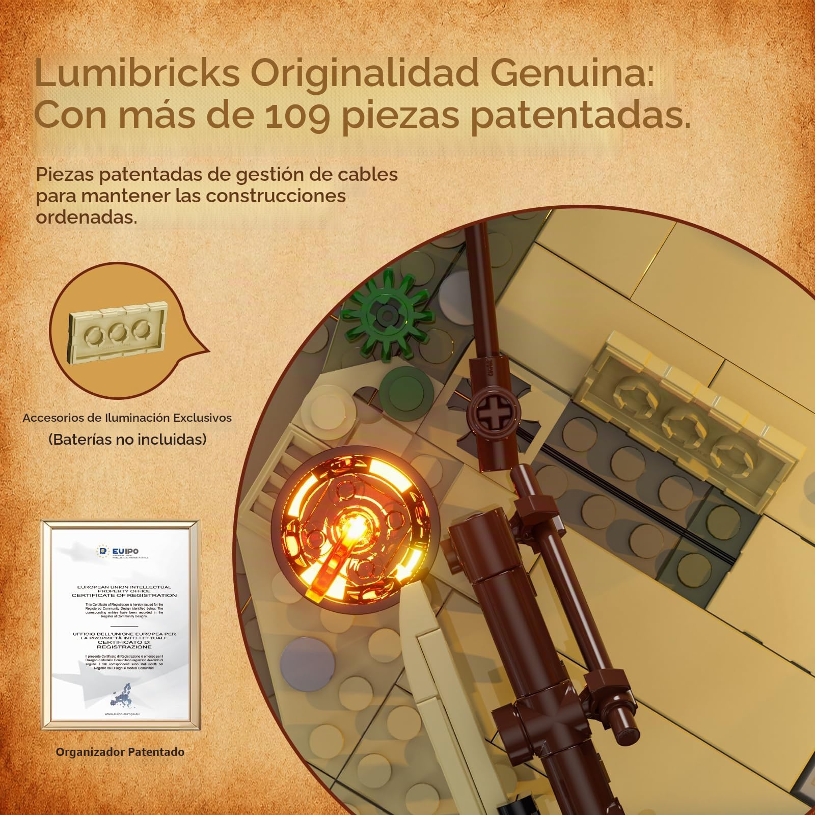 LUMIBRICKS Wild West Ranch Duel - Juego de bloques de sujeción con iluminación LED, 1023 piezas, juego de maquetas de rancho occidental para adultos