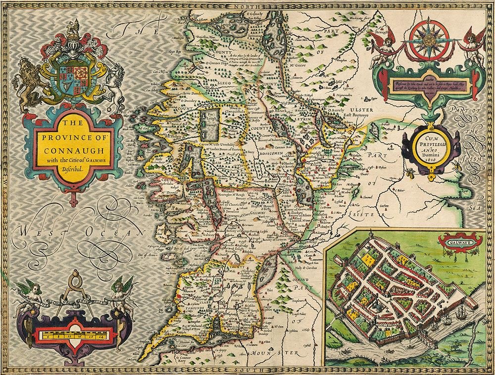 Connaugh Historical 1610 Map 1000 Piece Puzzle PAPERBACK 5060085107761