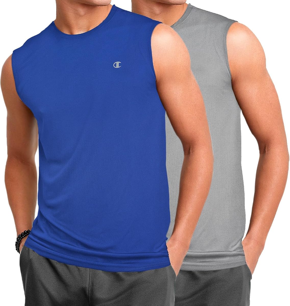 Men's Big and Tall Performance Sleeveless Muscle Shirt 2 Pack