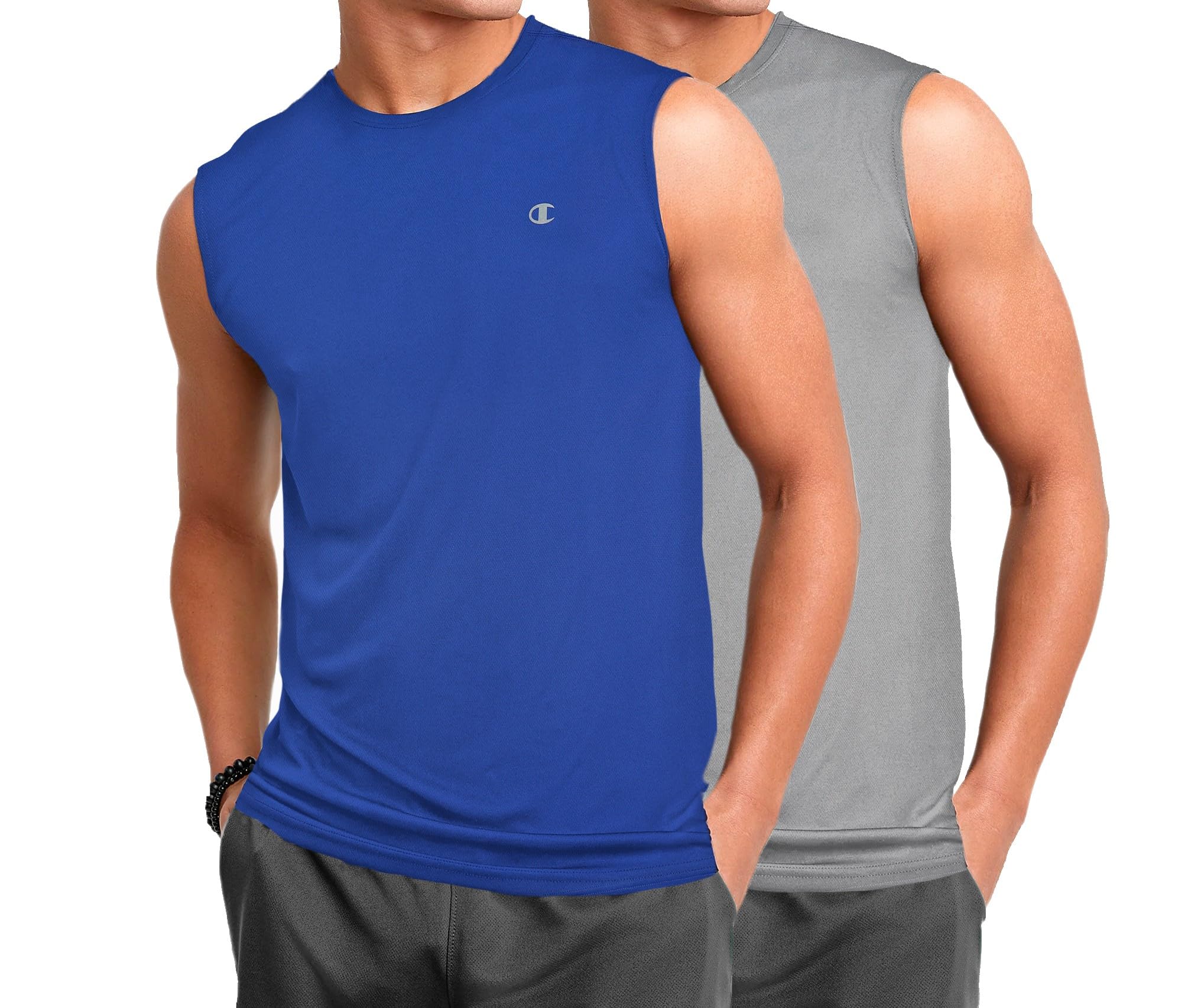 Champion Men's Big and Tall Performance Sleeveless Muscle Shirt 2 Pack