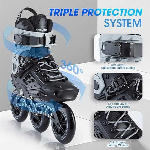 Miniatura 3 de Patines en línea para adultos para mujeres y hombres, patines profesionales de alta calidad para adolescentes, patines para fitness y recreación,