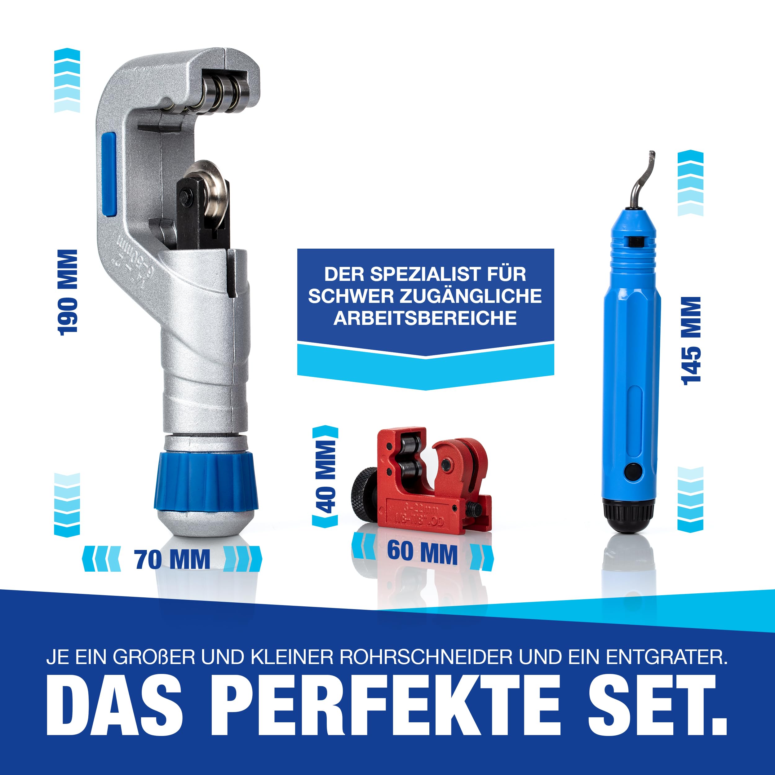 HYCHIKA Coupe Tube 3-50 Mm / 0.1-2 Pouces Avec ébavureur