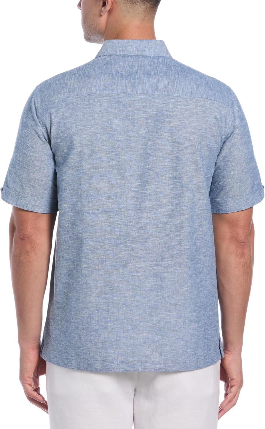 Cubavera Mens Linen Button Down Short Sleeve Shirt - Image 2