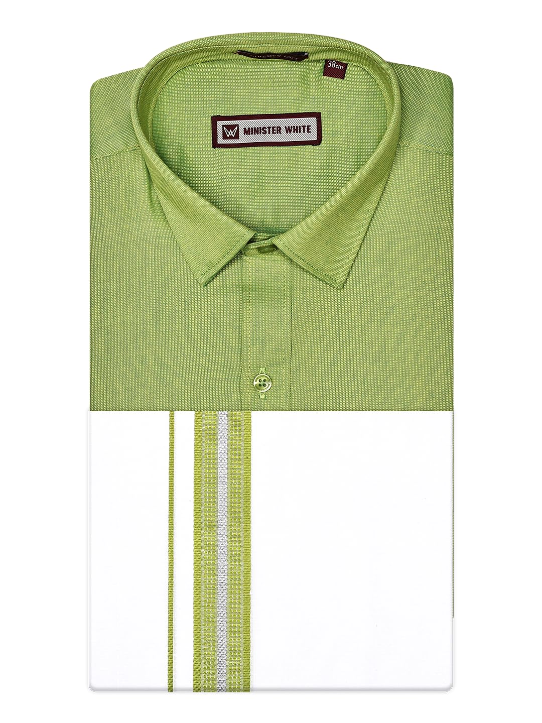 Men's Ethnic Cotton Shirt & Matching Dhoti Set Combo Half Sleeve Lightweight Regular Fit Hazel-image-12