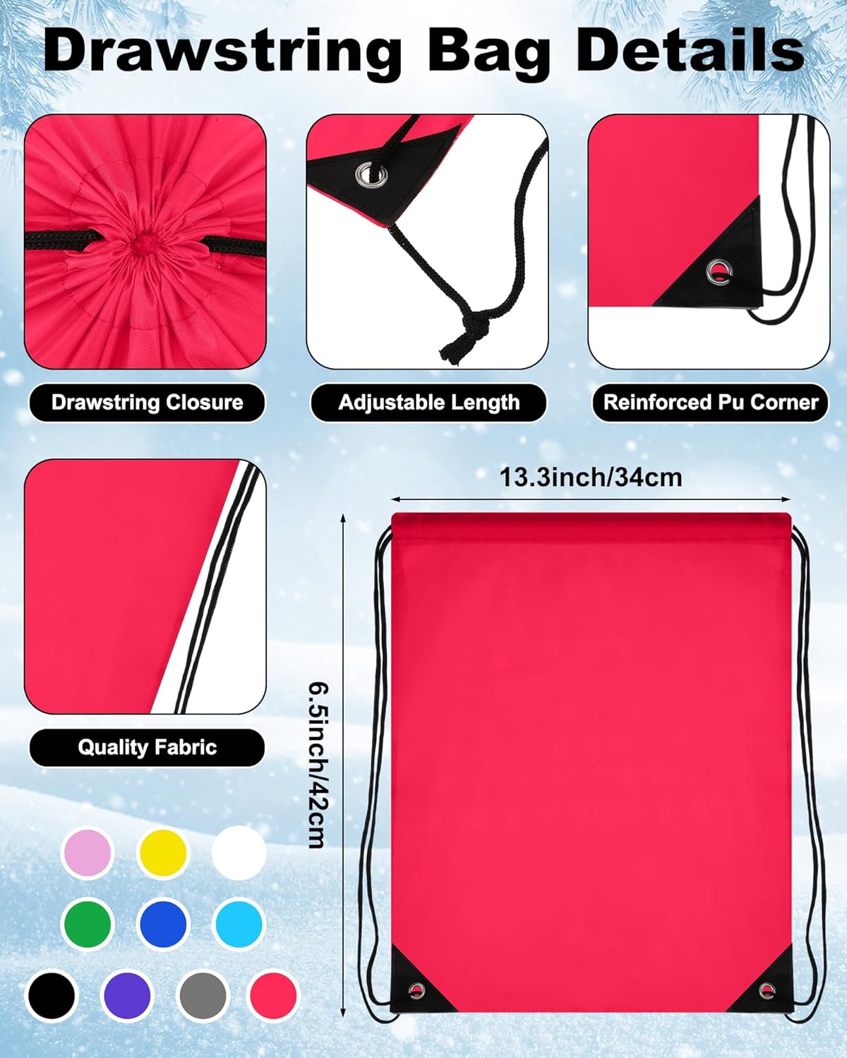 144 Pcs Kids Beanie Hat Scarf Gloves Winter Set with Drawstring Bag Soft Cap Bulk Warm for Boys Girls Aged 5-10 - Image 3