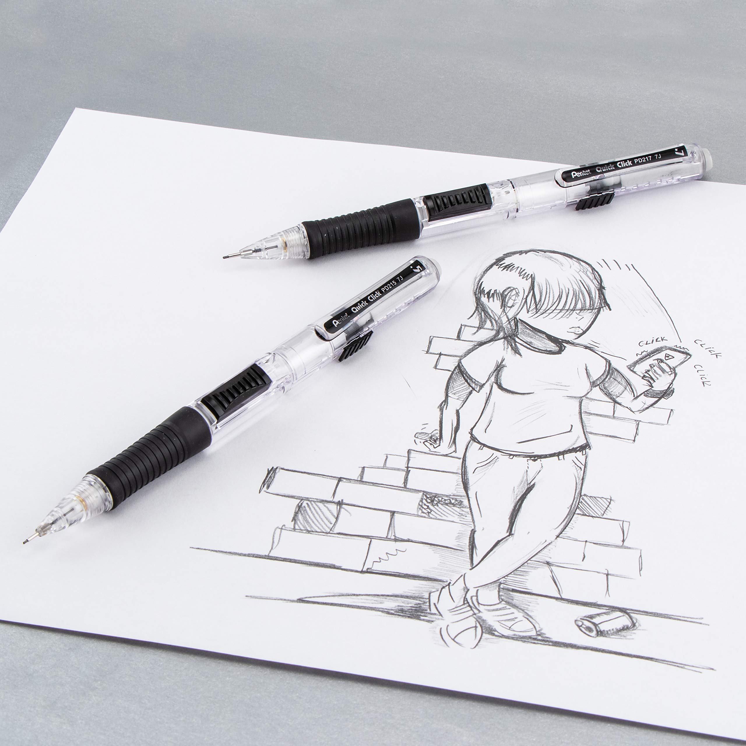 Pentel Porte-mine QUICK CLICK (0,5 mm), corps noir - PD215A