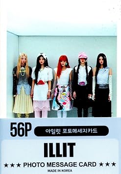 ILLIT Goods, Photo Message Cards, 56 Pieces, Trekking Cards, Mini Postcard Set, K-POP