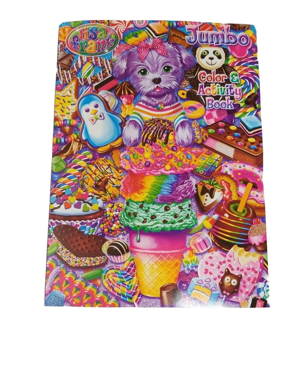 Lisa Frank Jumbo Color & Activity Book & Sticker book 5 Sheets 600 ...