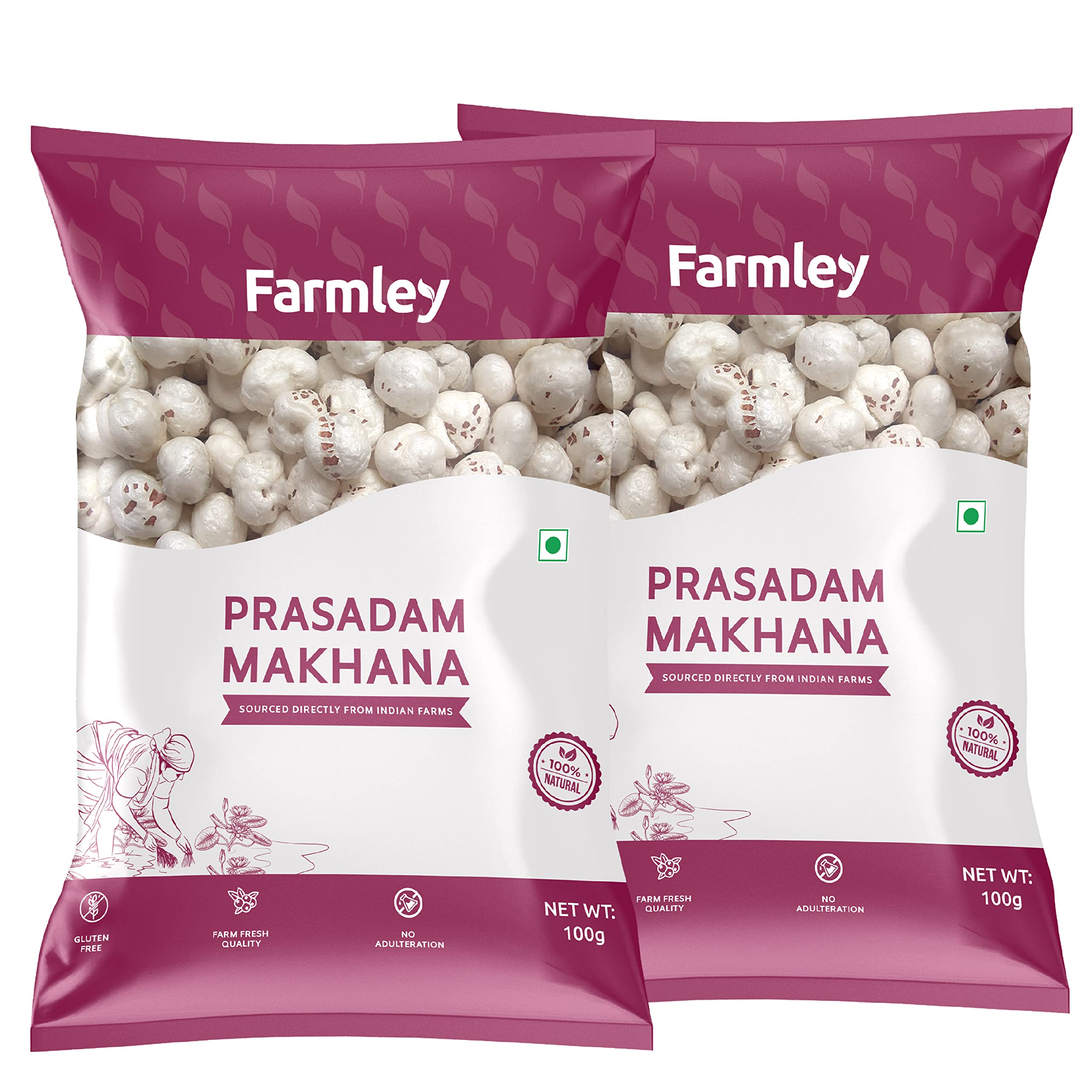 Farmley Prasadam Phool Makhana 100 g Pack of 2 | Premium Fox Nuts