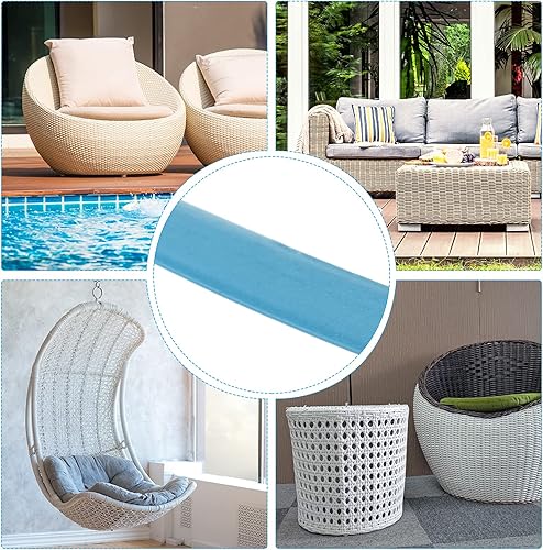 Miniatura 5 de PATIKIL Kit de reparación de mimbre, material de tejido de ratán sintético plano para muebles de jardín, silla, mesa, sofá, cesta de almacenamiento,