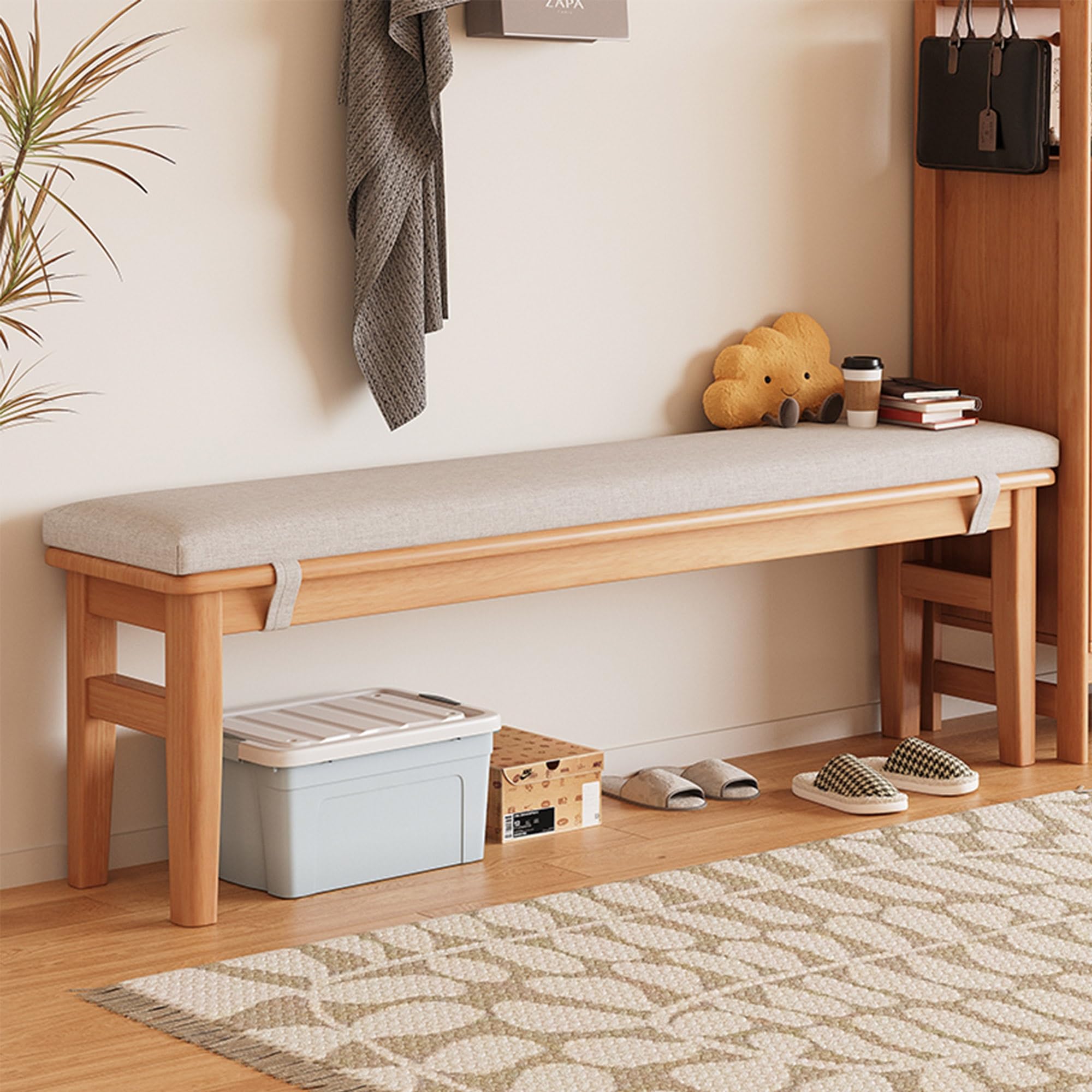 Banc en bois salle à manger couloir chambre entrée style campagnard