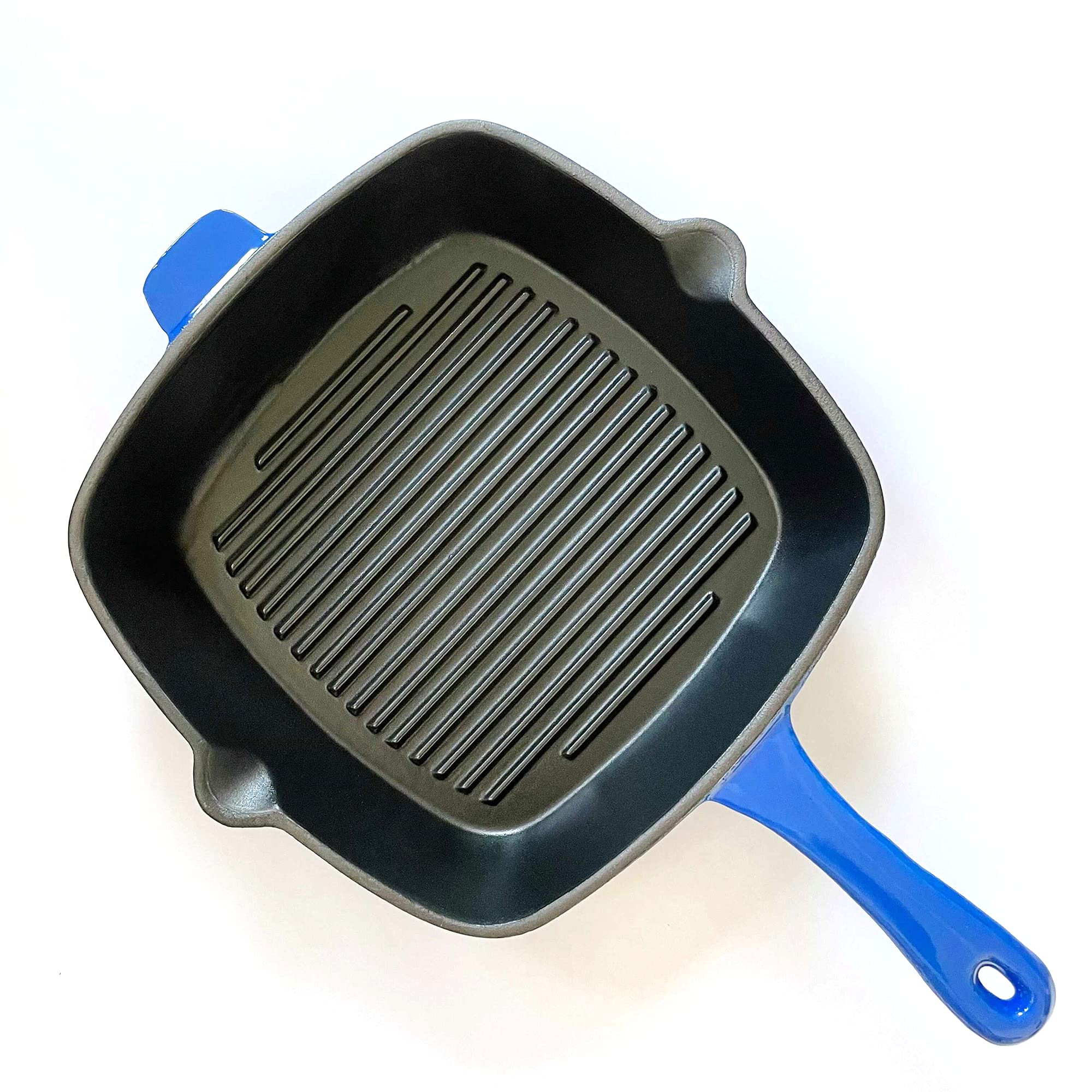 Profesjonalna kwadratowa żeliwna patelnia do grillowania - 25 cm
