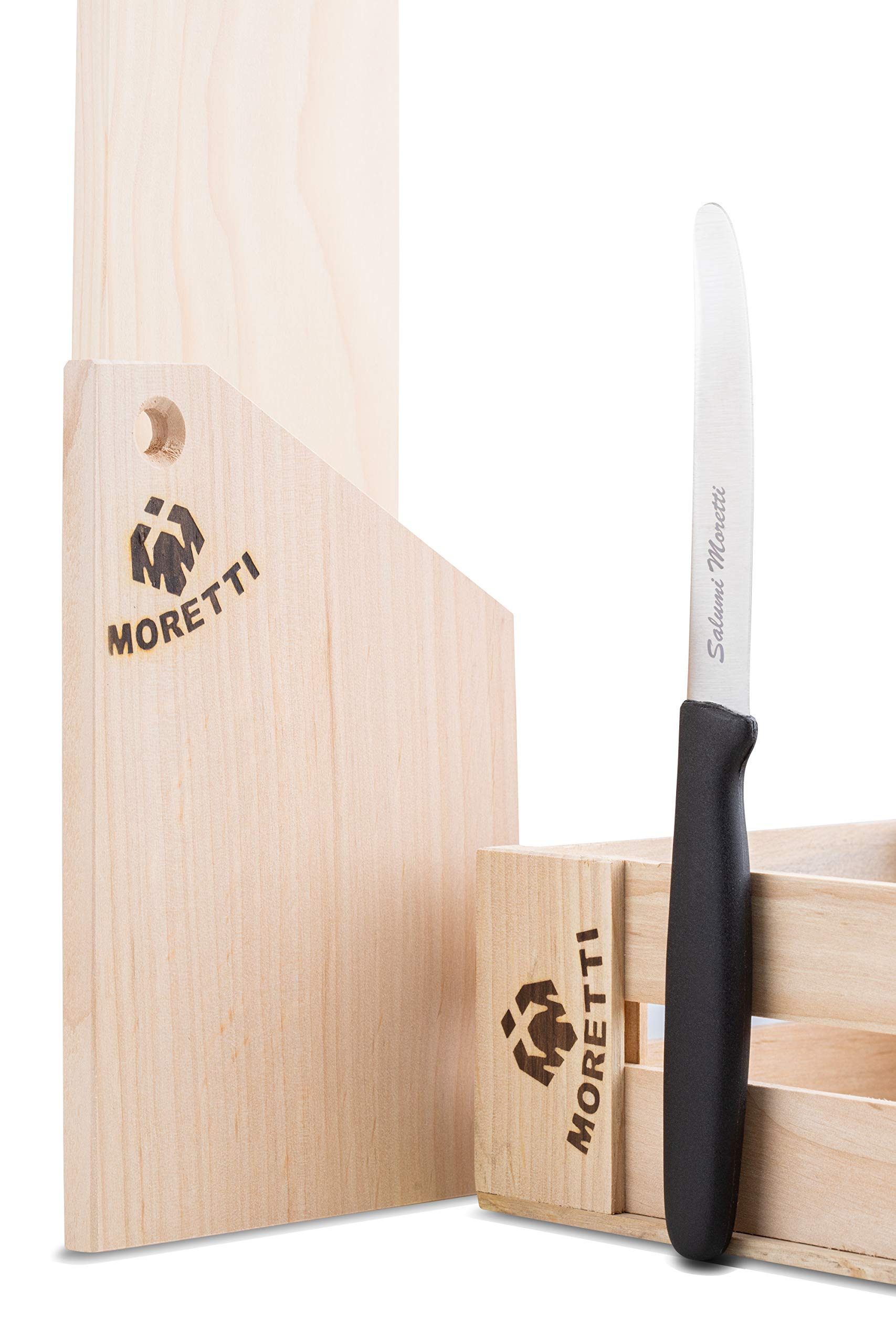 Moretti® Cesta de regalo Carnes curadas y accesorios | Especialidades de Salami de Calabria | Viaje al sabor dulce y picante | Varias combinaciones (Dulce)
