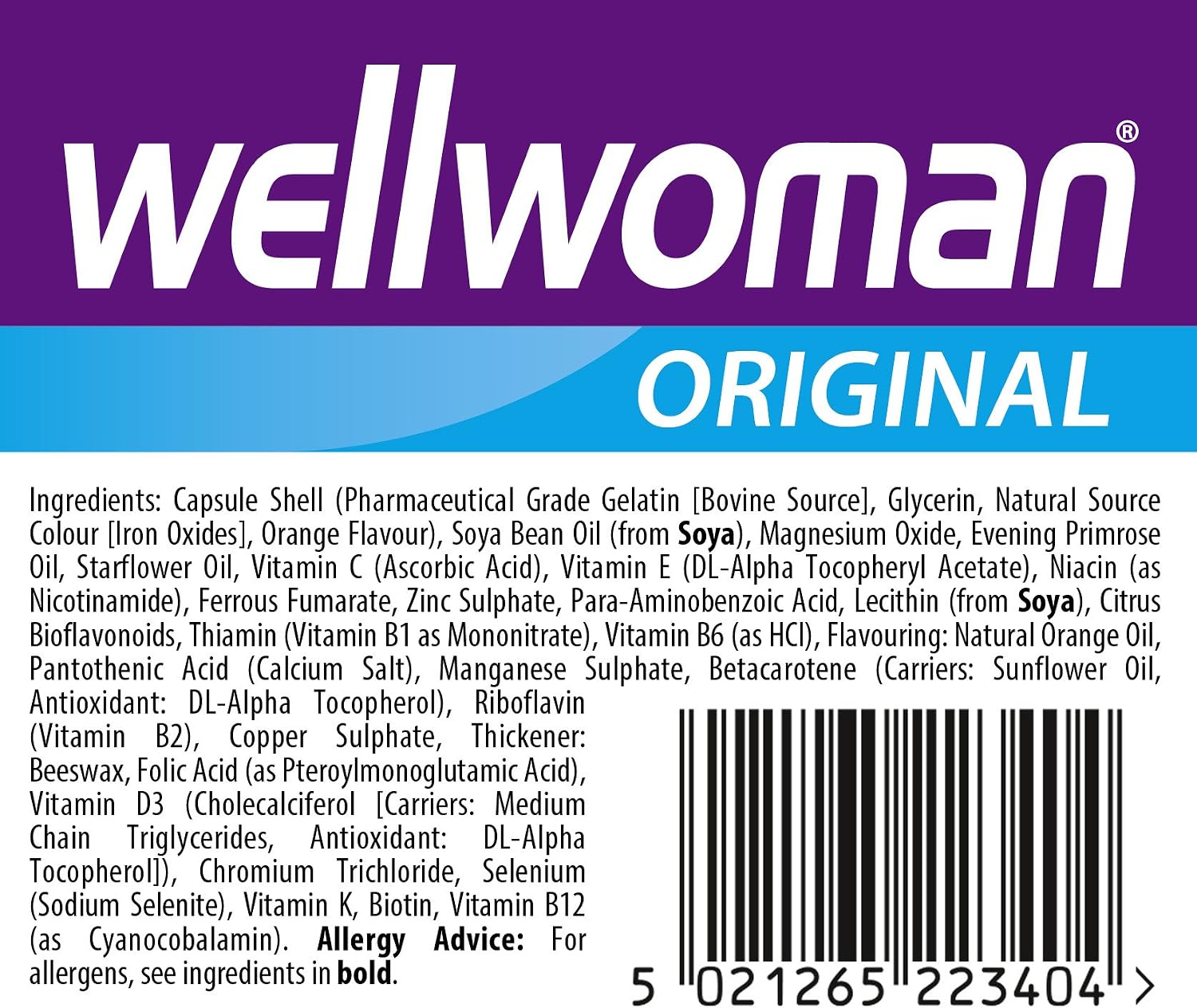 WELLWOMAN ORIGINAL CAPS