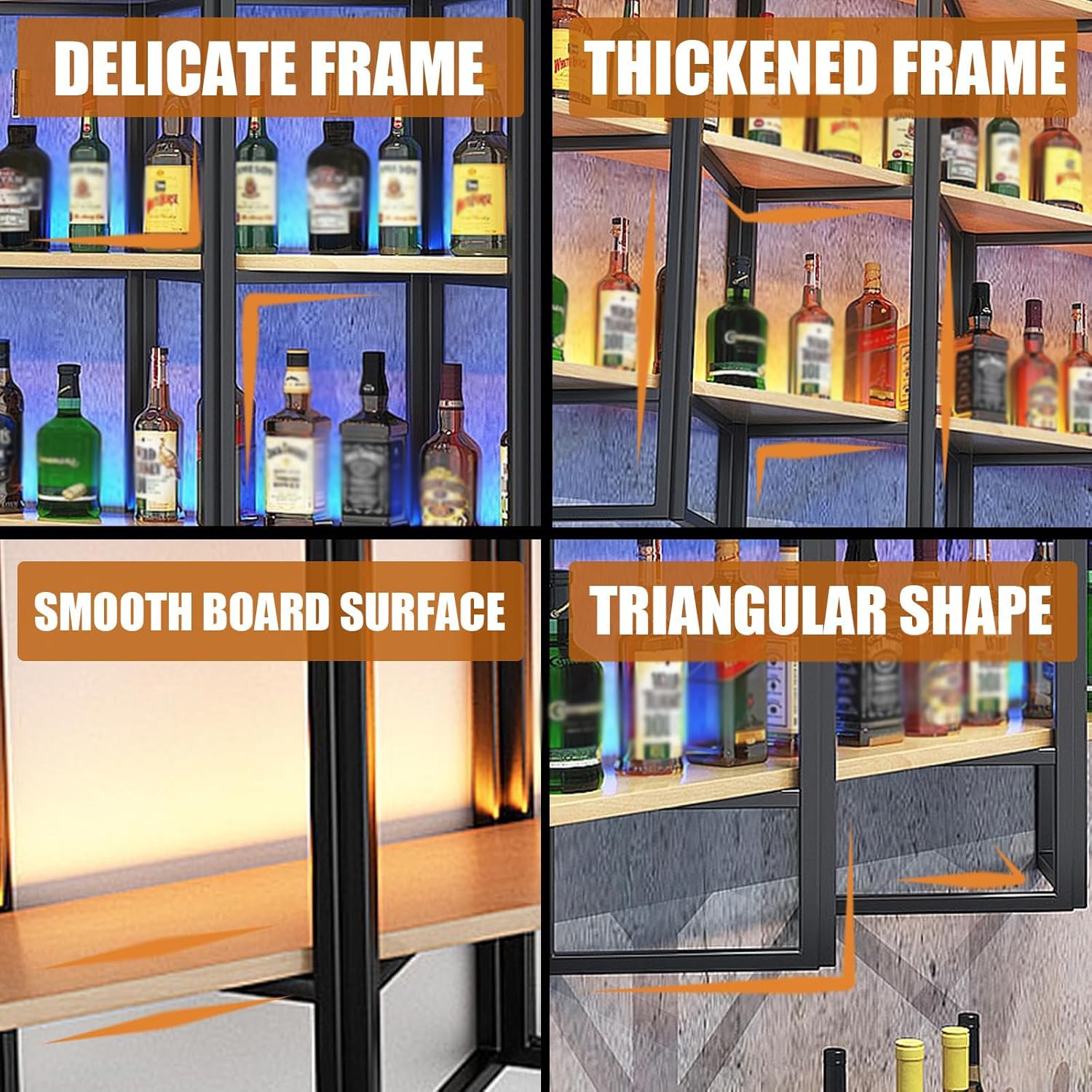 39.3inch 2 Folding Wine Rack, Retractable Foldable Wall-Mounted Wine Rack, DIY Splicing Iron Wine Rac (Black, 2 Folded)