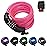 Lumintrail Combination Bike Lock Cable for Bike Accessories - 4ft Bike Locks Heavy Duty Anti Theft with Combinations - Bike Cable Lock Combination with Mounting Bracket (1 Pack, Pink)