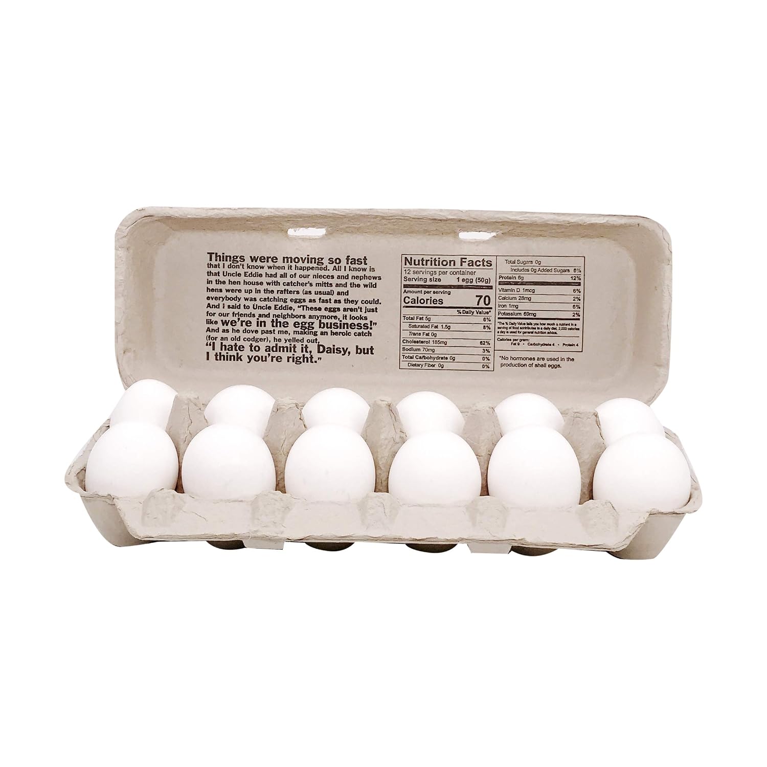 Uncle Eddie's Eggs, White Large Organic, 12 Count