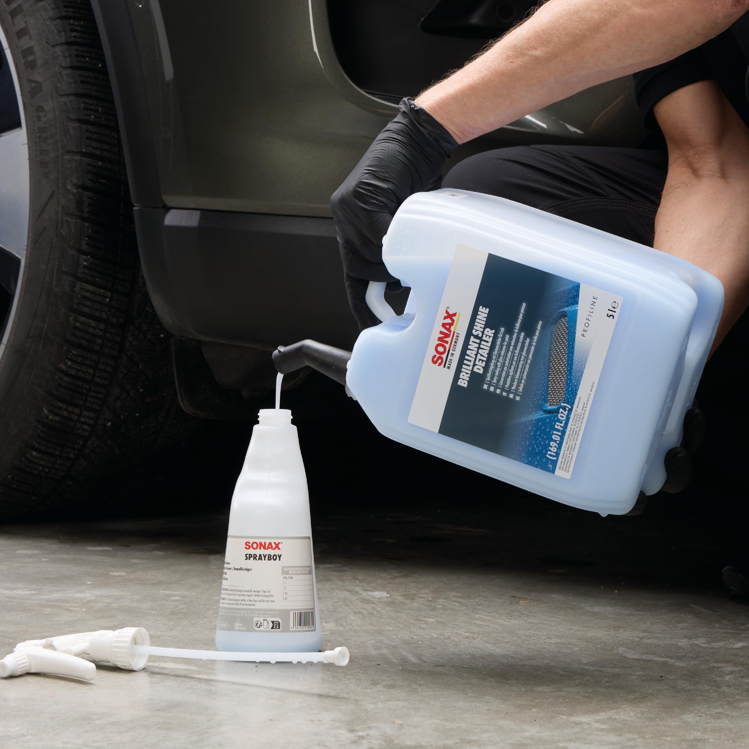 SONAX PROFILINE BrilliantShine Detailer (5 Liter) | Sprühkonservierer und Glanzverstärker für das schnellste Lackfinish