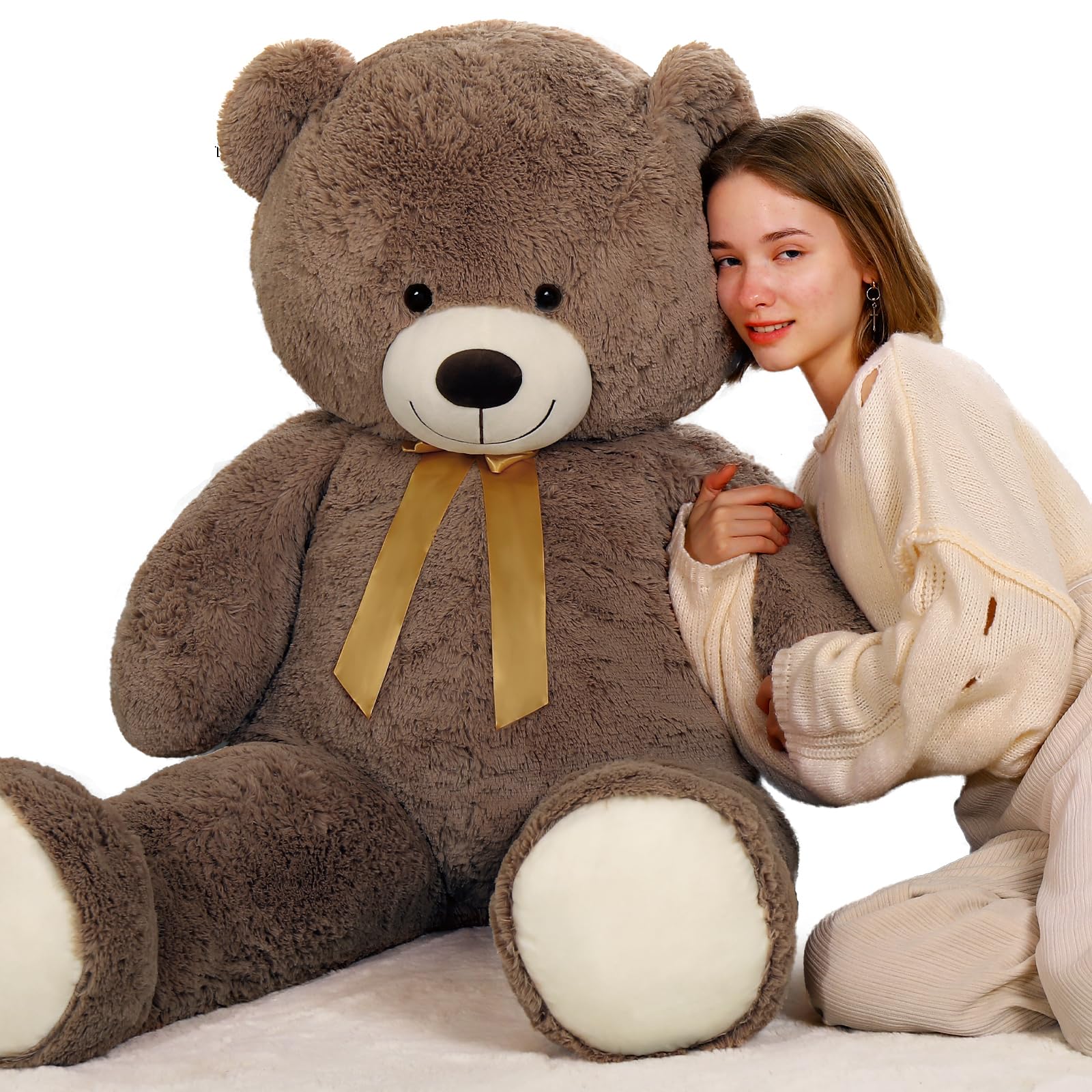 Tezituor Big Teddy Bear,52'' Giant Stuffed Animal Plush,Soft Gifts for Valentine, Christmas, Birthday.