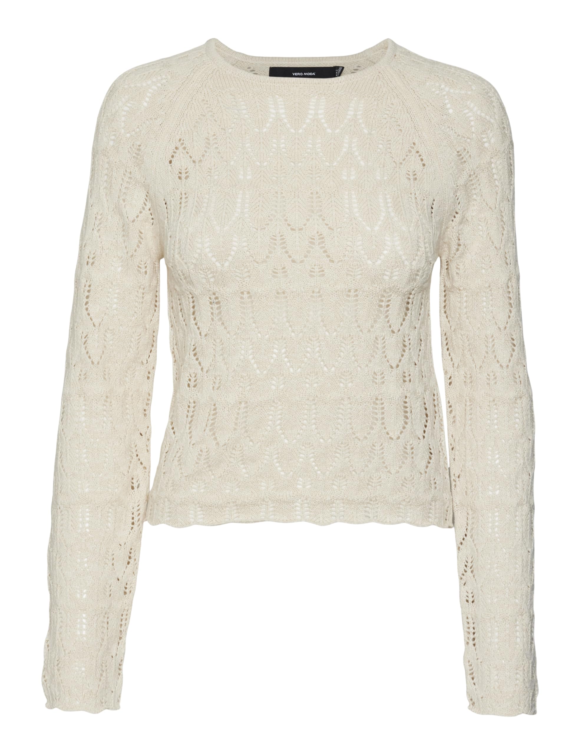 VERO MODA Women's Vmnewfabienne LS O-Neck Noos Pullover, Birch, S