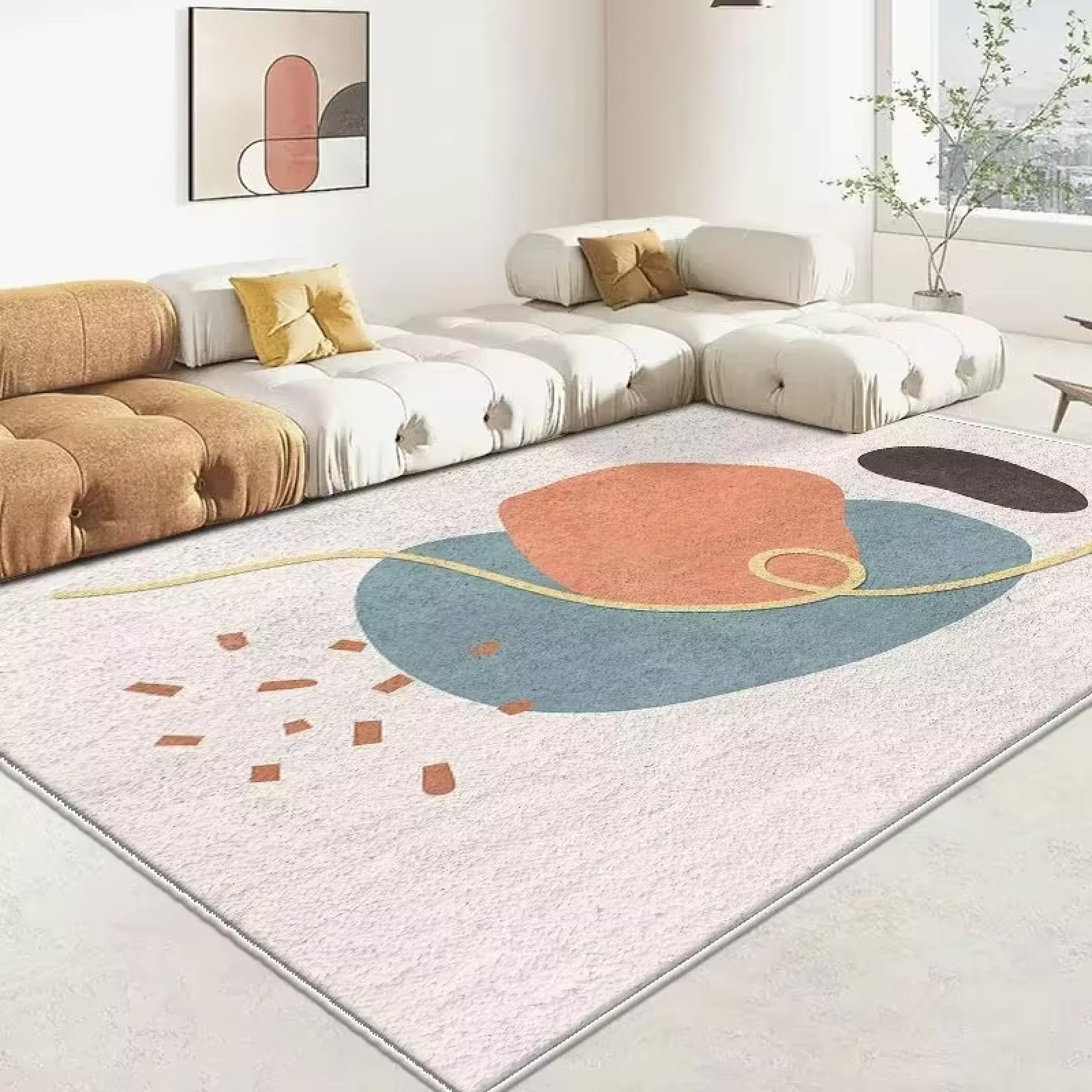 Tapis de sol antidérapant et lavable, grand format 100x160cm pour salon