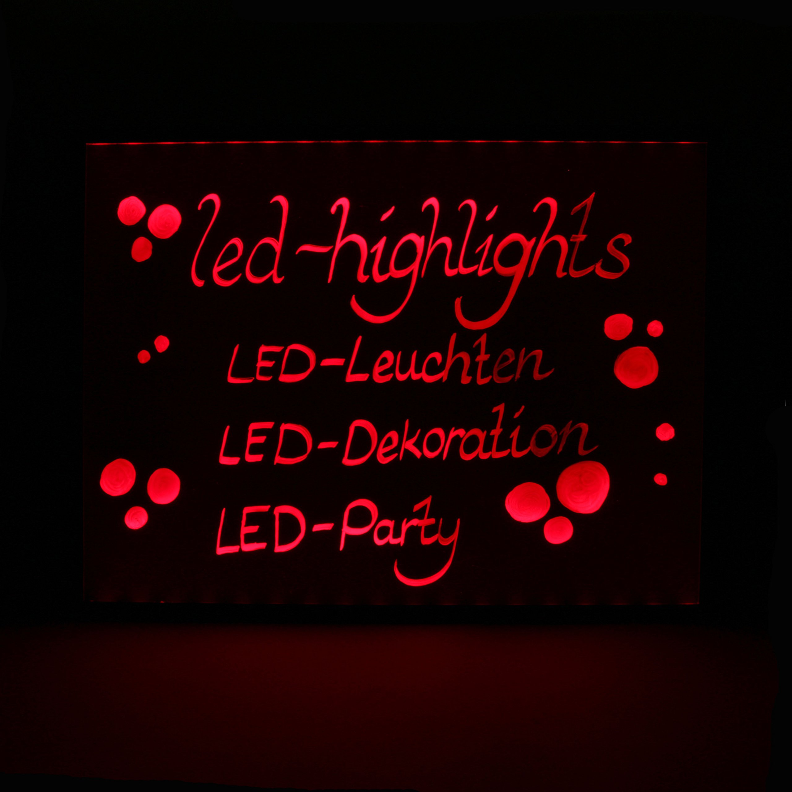 Deko Leuchtschild Reklame Tafel 80 x 60 cm Controller 7 Led Farben Leuchttafel Werbeschild 8 Neon Stifte Buchstaben Bunt Beschreibbar