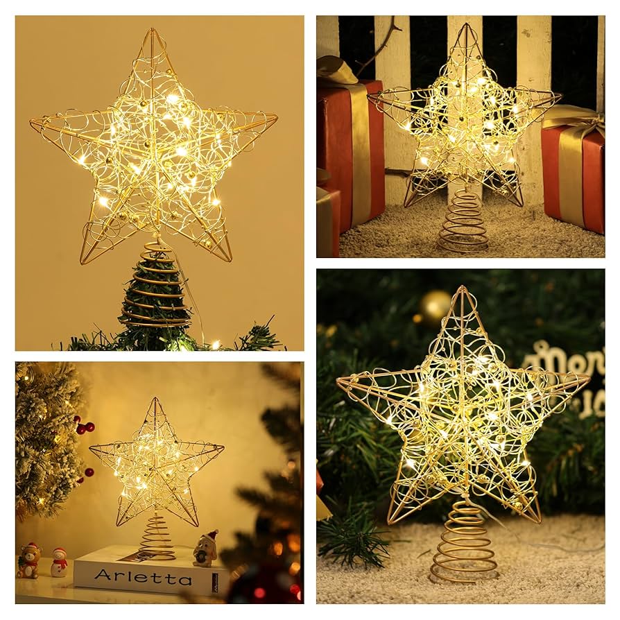 ツリートップスター クリスマス ツリートップ LED 飾り 電池式 オーナメント Amazon.co.jp: クリスマス ツリートップ 幸運 星 ツリートップ