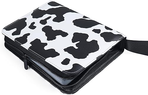 Miniatura 3 de Carpetas de tarjetas coleccionables de 4 bolsillos para 400 tarjetas, bonito patrón de leche de vaca Kawaii