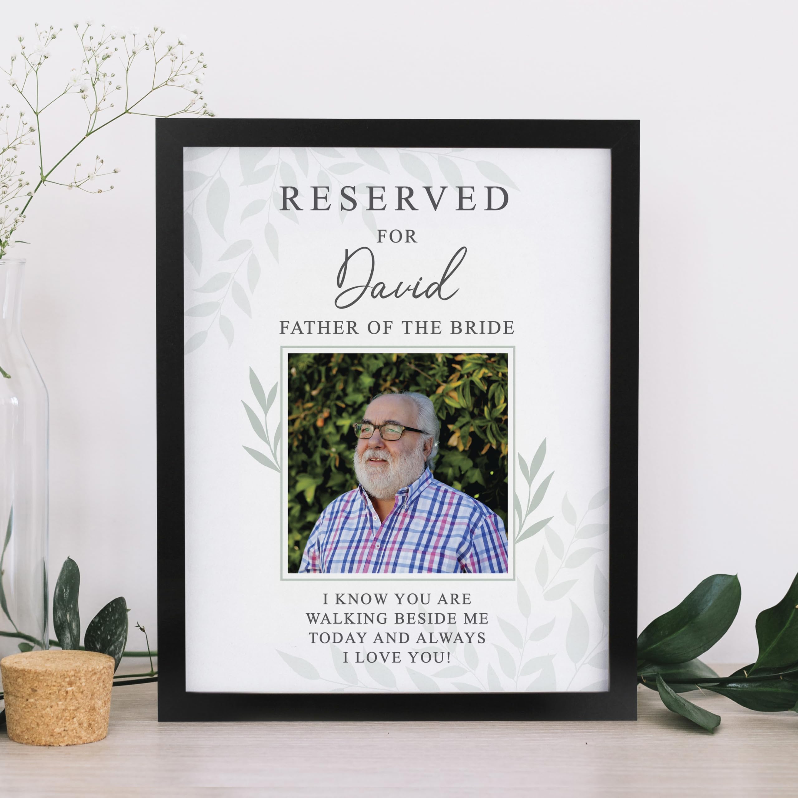 Personalised Memento Company Black Personalised Reserved For Photo Upload Poster Frame