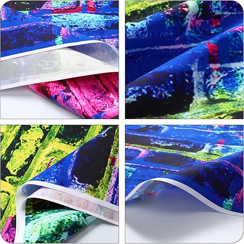 Miniatura 5 de Telón de fondo de pared de ladrillo colorido de 8 x 6 pies, graffiti, fondo de fotografía de los años 80, 90, hip hop, discoteca, cumpleaños,