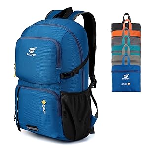 SKYSPER Lightweight Packable Backpack - 30L Hiking Daypack with Wet Pocket Foldable Travel Carry-on Backpack for Women Men