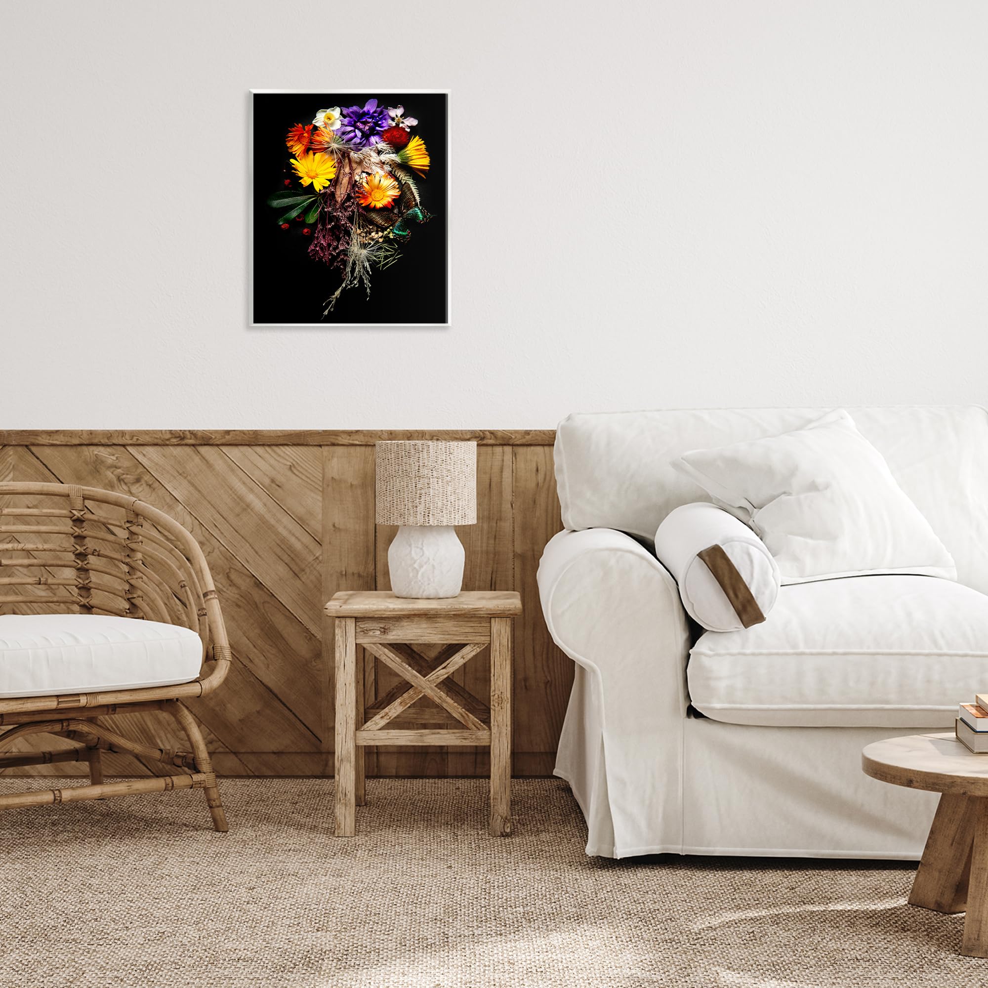 Placa de pared con diseño de mariposa floral de 11 x 14 pulgadas