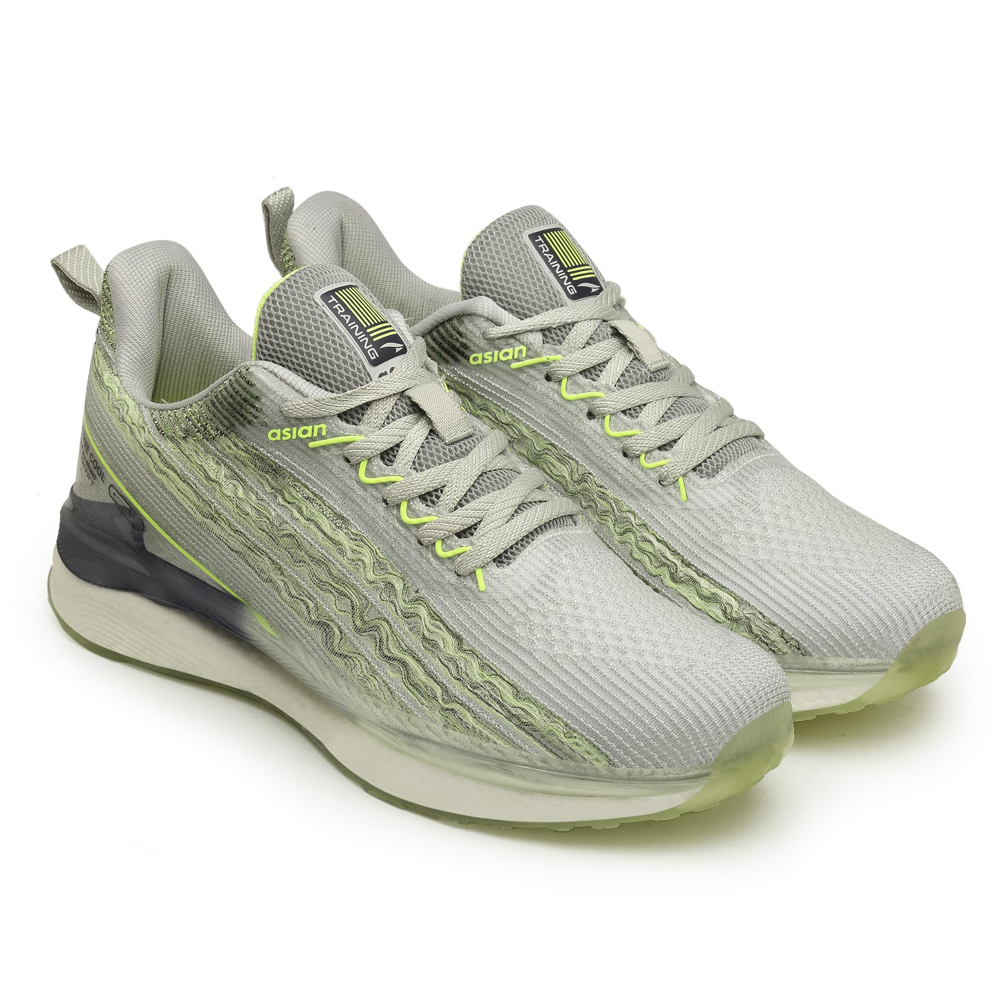 ASIAN Mens ULTRACORE-02 Sports Running,Walking,Gym Shoes with Ultra Bounce,Hyper Spring Cushion Technology Lightweight Phylon Sole with Memory Foam Insole Casual Sneaker Shoes for Mens Grey Green (B0C7N27WTP) Amazon Price History, Amazon Price Tracker